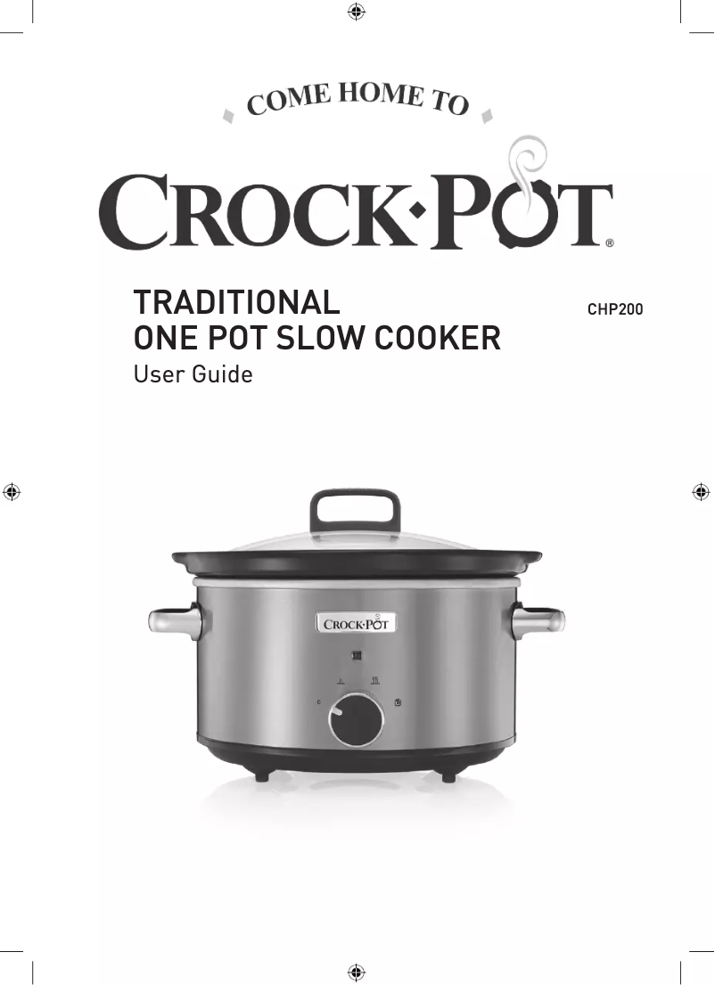 Page 1 de la notice Manuel utilisateur Crock-Pot Traditional CHP200