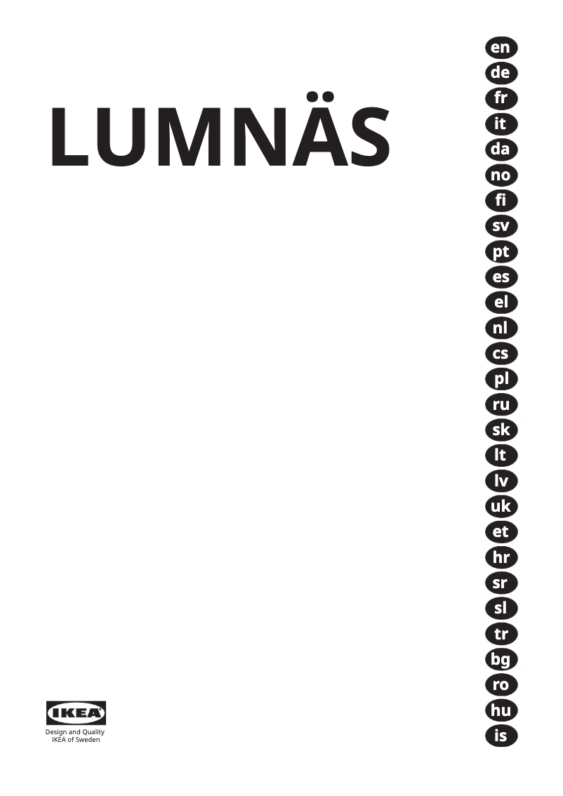 Page 1 de la notice Manuel utilisateur Ikea LUMNÄS 305.728.56