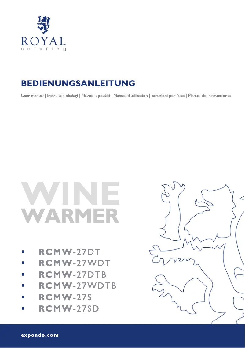 Page 1 de la notice Manuel utilisateur Royal Catering RCMW-27DTB