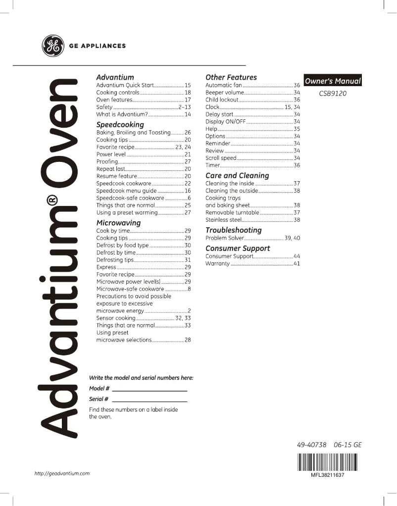 Page n°1 - Manuel utilisateur GE Cafe CSB9120SJSS