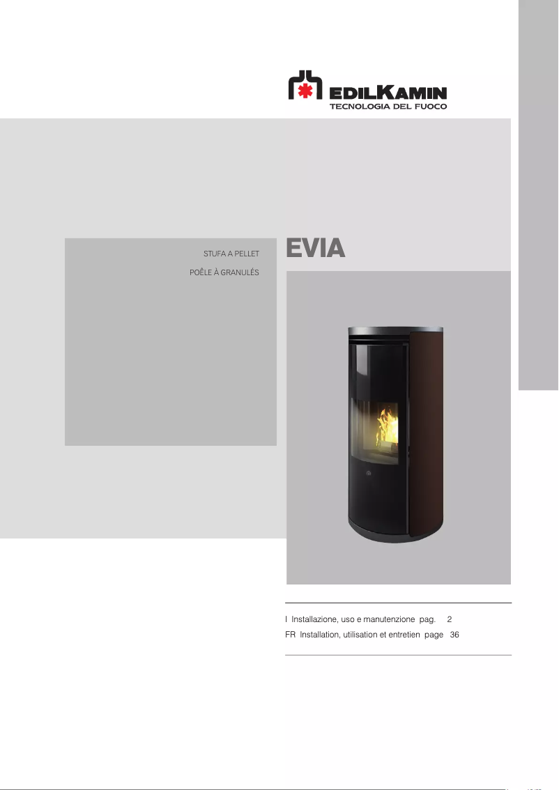 Page 1 de la notice Manuel utilisateur Edilkamin EVIA