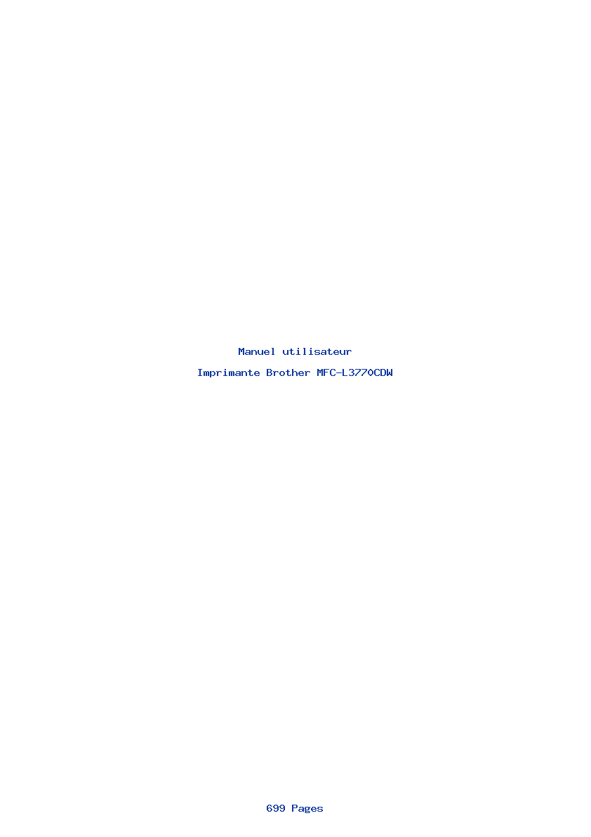 Page 1 de la notice Manuel utilisateur Brother MFC-L3770CDW