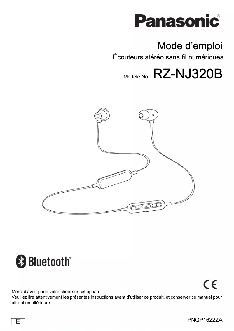 Page 1 de la notice Manuel utilisateur Panasonic RZ-NJ320BE