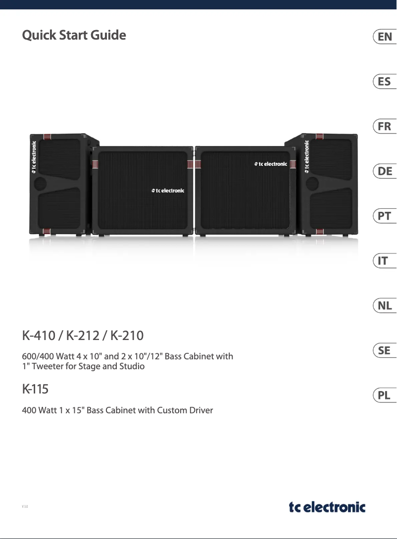 Page 1 de la notice Manuel utilisateur TC Electronic K-410