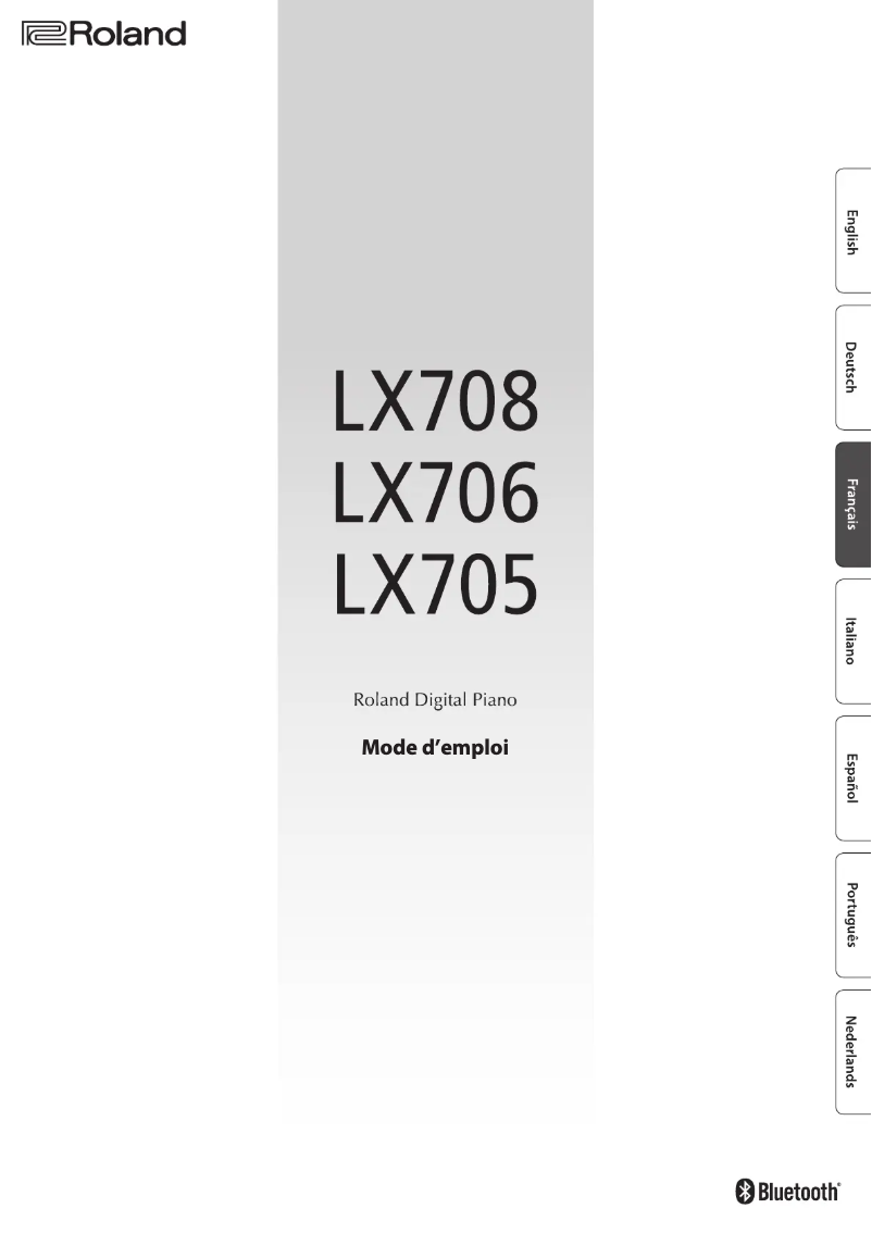Page 1 de la notice Manuel utilisateur Roland LX708