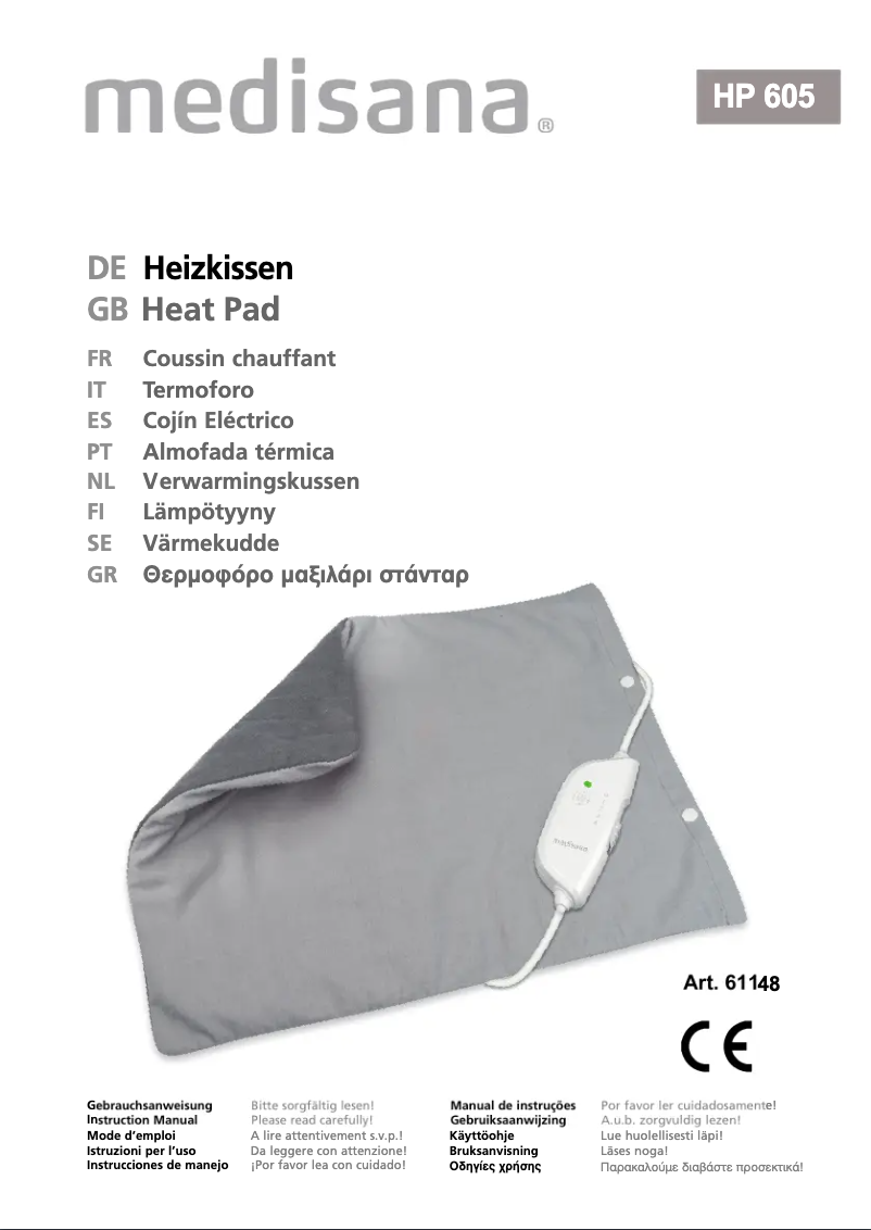 Page 1 de la notice Manuel utilisateur Medisana HP 605