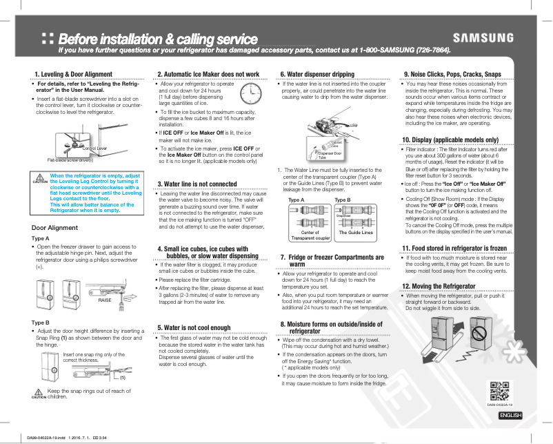 Página 1 del manual Manual de usuario Samsung RF323TEDBSR