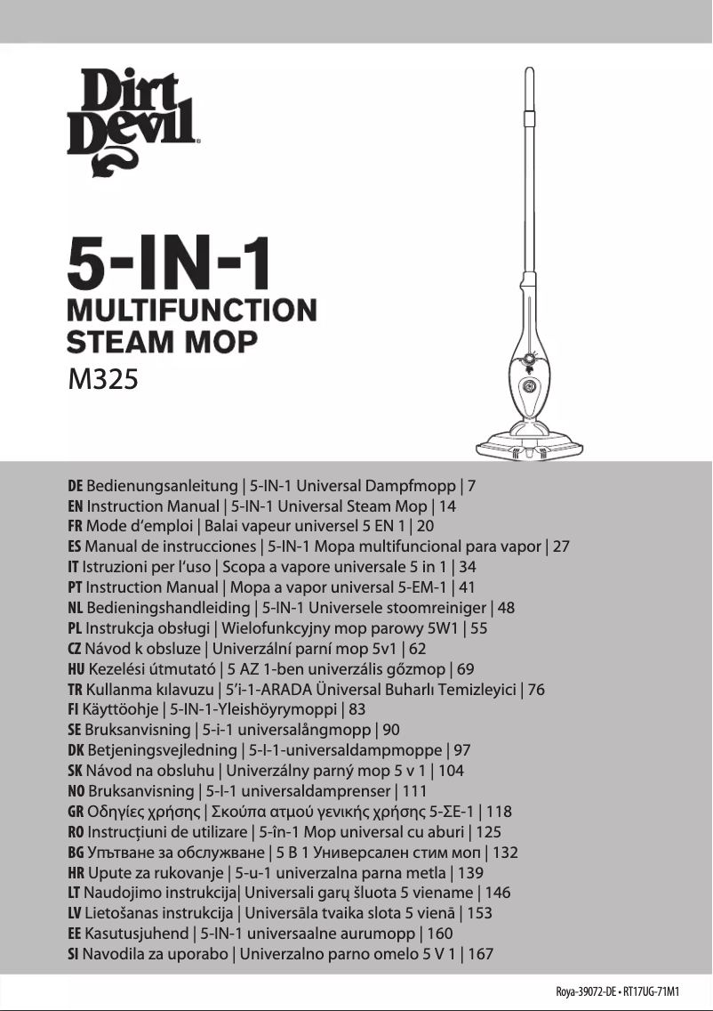 Page 1 de la notice Manuel utilisateur Dirt Devil M325