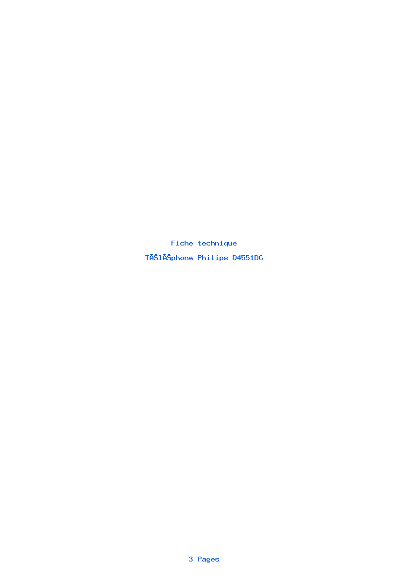 Image de la première page du manuel de l'appareil D4551DG