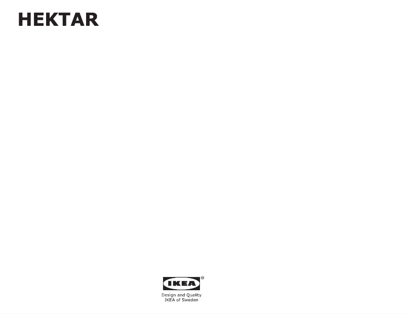 Page 1 de la notice Manuel utilisateur Ikea HEKTAR 205.242.67