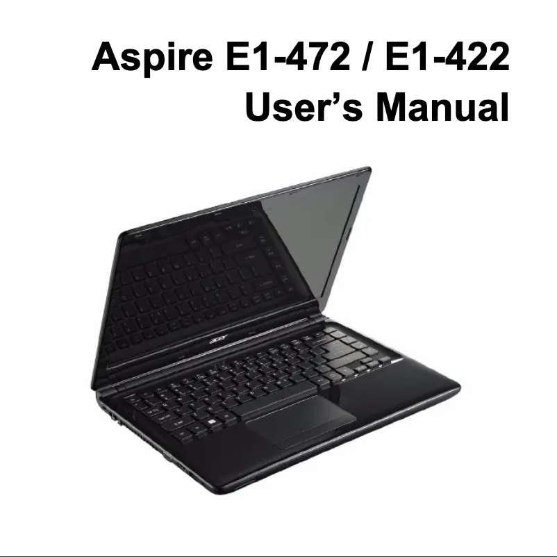 Page 1 de la notice Manuel utilisateur Acer Aspire E1-472