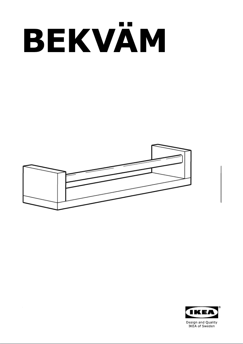 Page 1 de la notice Instructions / montage Ikea BEKVÄM