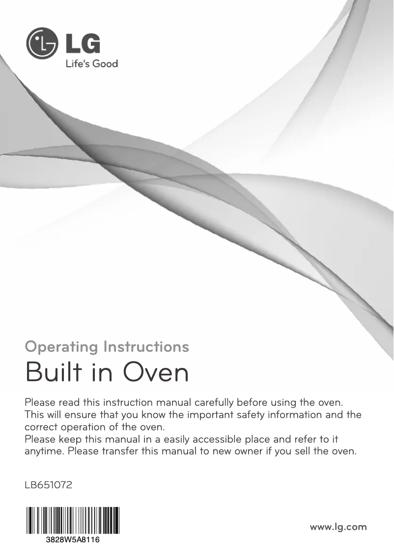 Page 1 de la notice Manuel utilisateur LG LB651072S