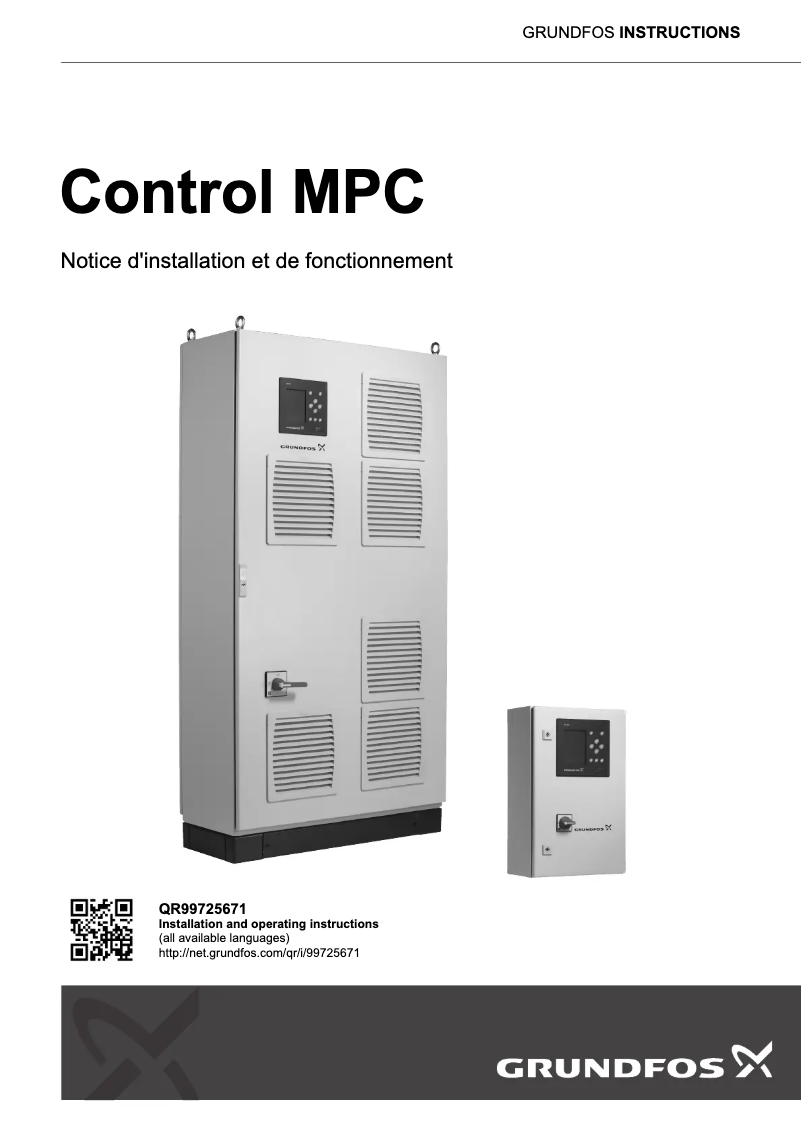 Page 1 de la notice Guide d'installation Grundfos Control MPC