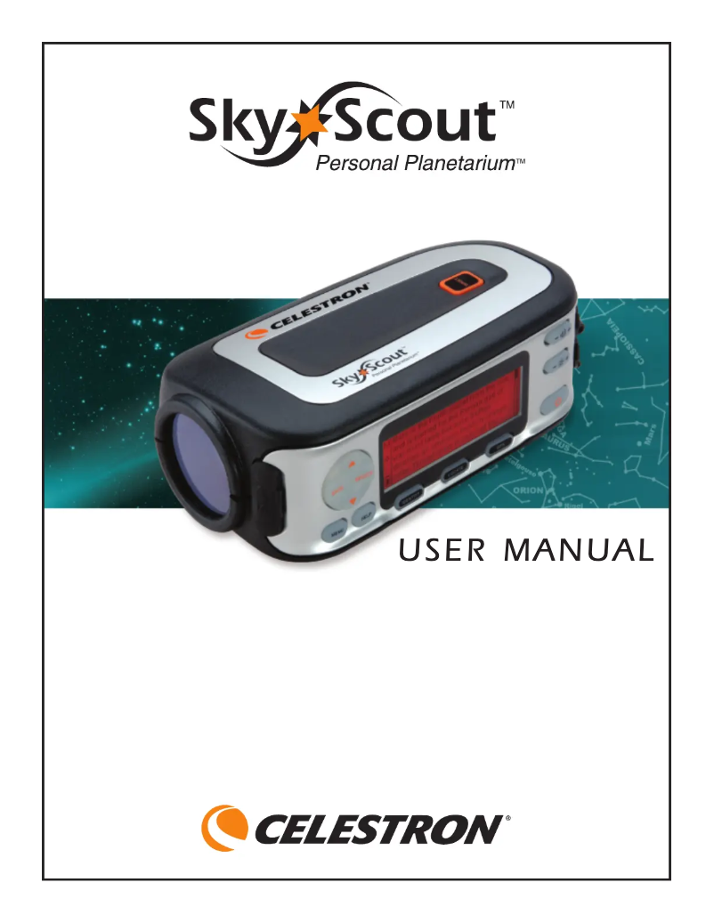 Page 1 de la notice Manuel utilisateur Celestron SkyScout 93970