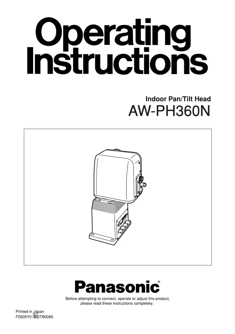 Página 1 del manual Manual de usuario Panasonic AW-PH360N
