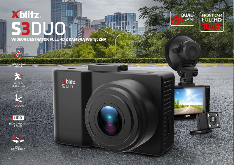 Page 1 of the manual Technical Sheet Xblitz S3 Duo