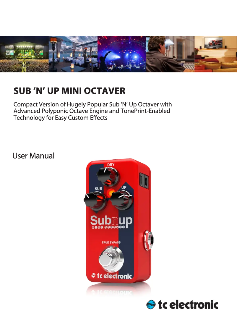Page 1 de la notice Manuel utilisateur TC Electronic Sub'N'Up Mini Octaver