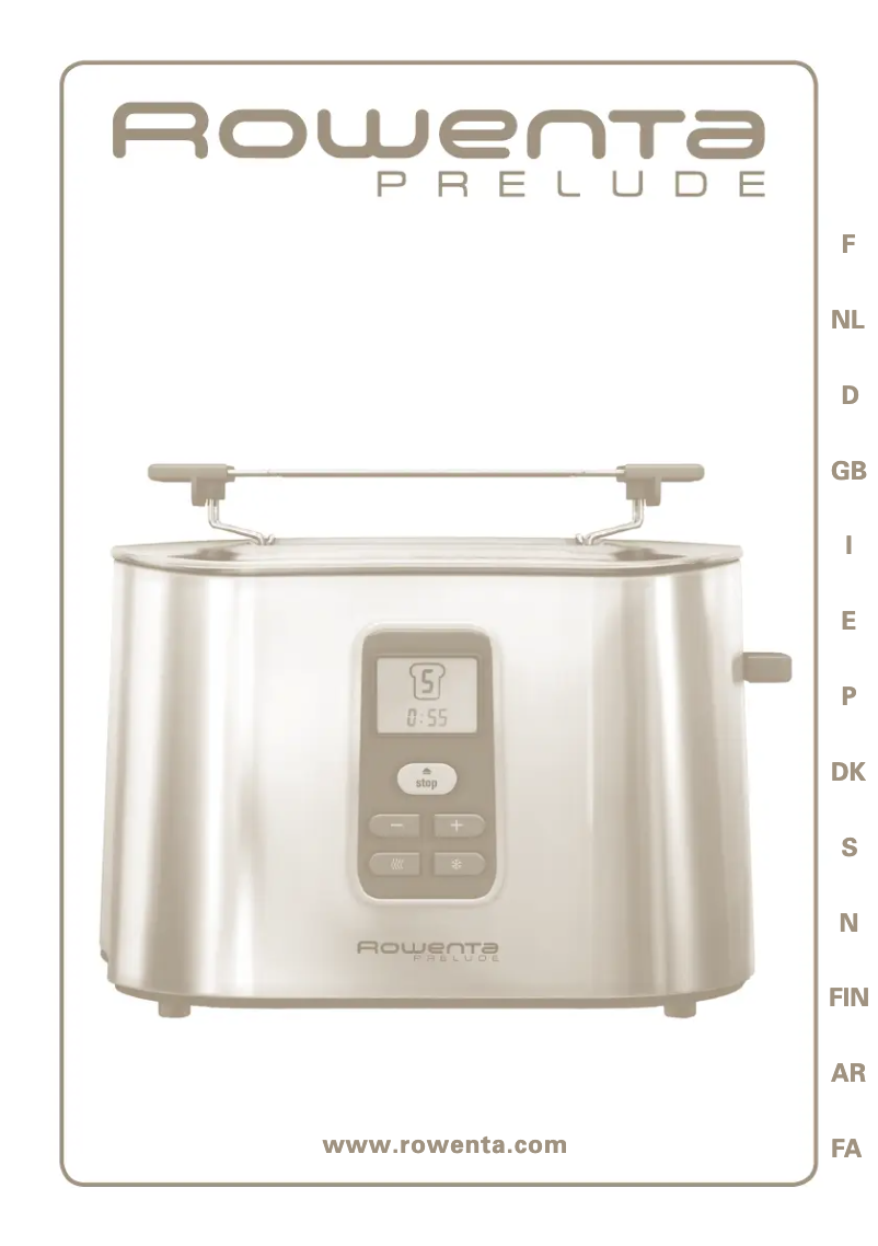 Page 1 de la notice Manuel utilisateur Rowenta TT 6160
