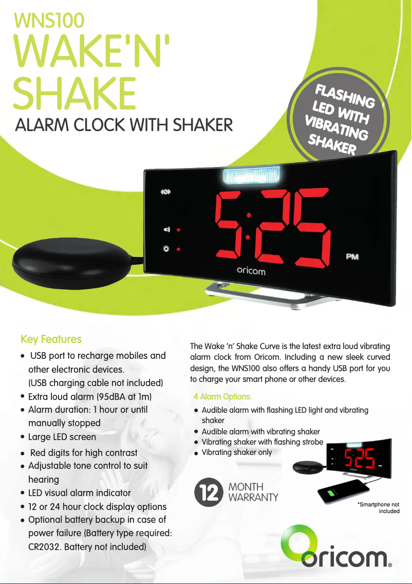 Page 1 de la notice Manuel utilisateur Oricom WNS100