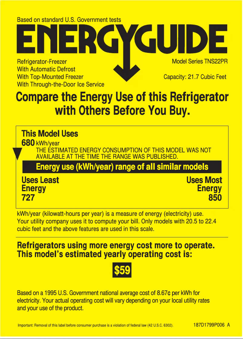 Image de la première page du manuel de l'appareil Profile Performance TNS22PRCLBS