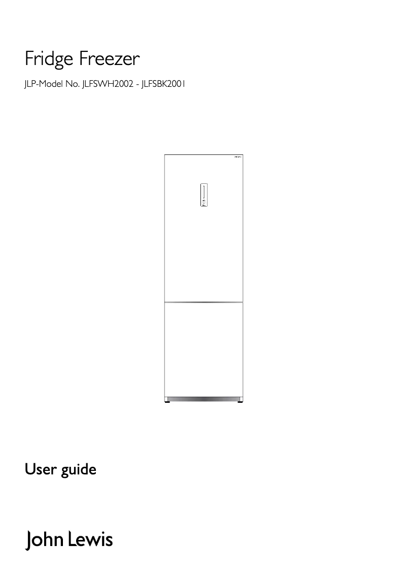 Page 1 de la notice Manuel utilisateur John Lewis JLFSBK 2001