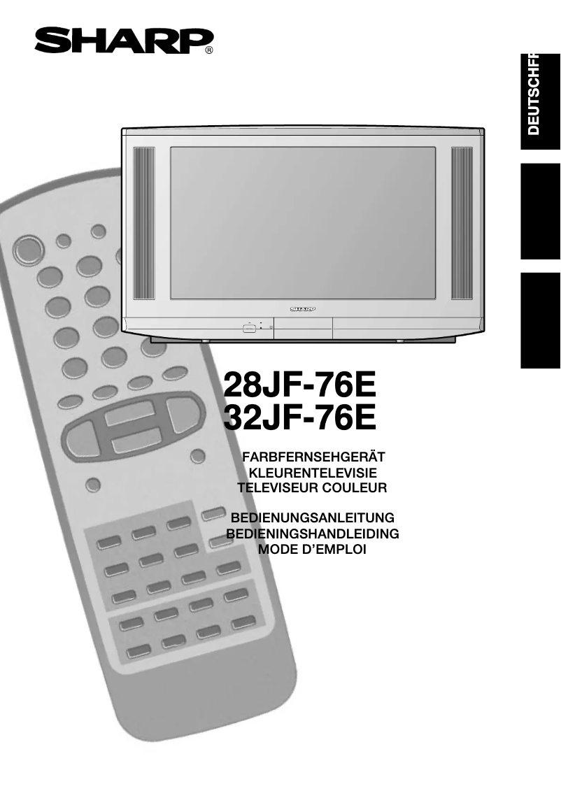 Page 1 de la notice Manuel utilisateur Sharp 32JF-76E