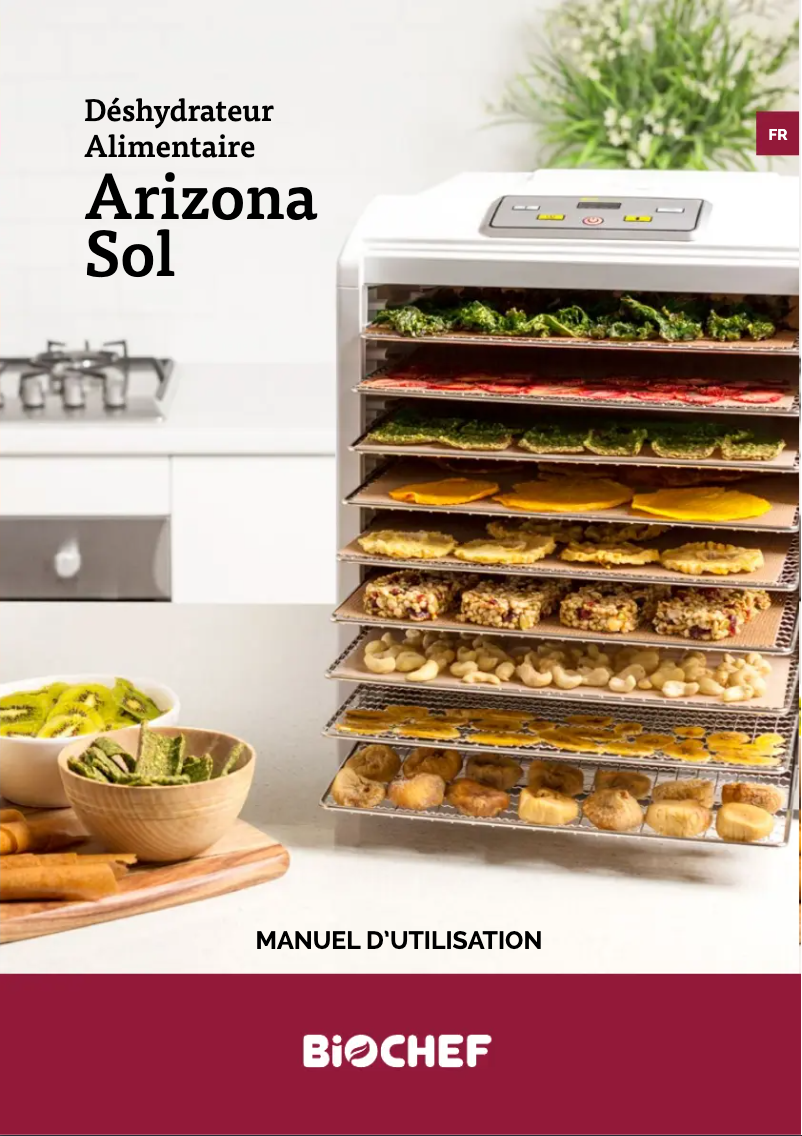 Page 1 de la notice Manuel utilisateur BioChef Arizona Sol