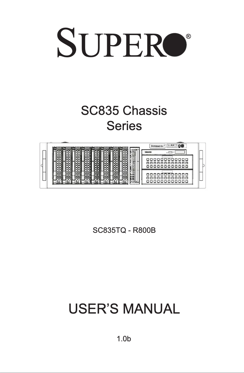 Página 1 del manual Manual de usuario Supermicro 835TQ-R920B