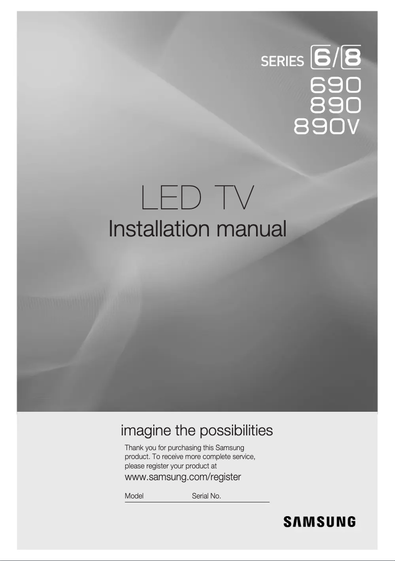 Page 1 de la notice Manuel utilisateur Samsung HG60AC690FJ