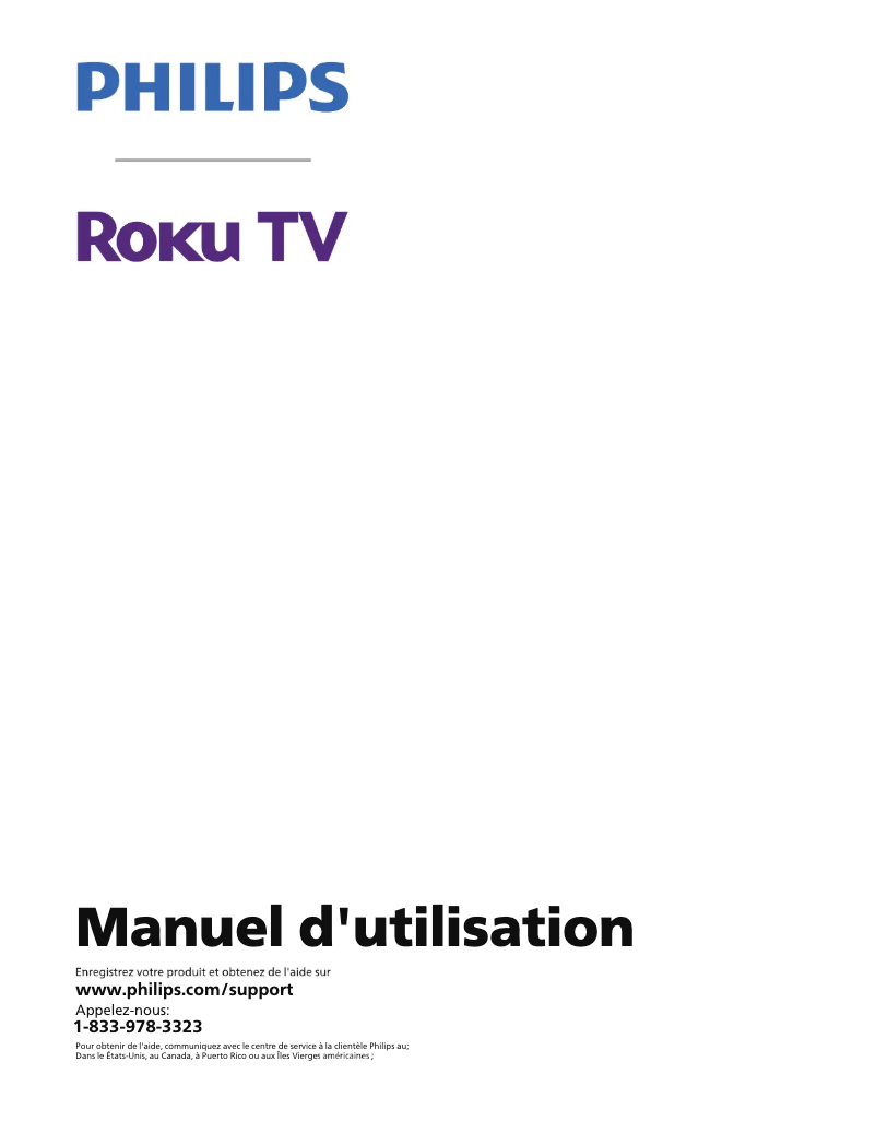 Página 1 del manual Manual de usuario Philips Roku 55PUL6673