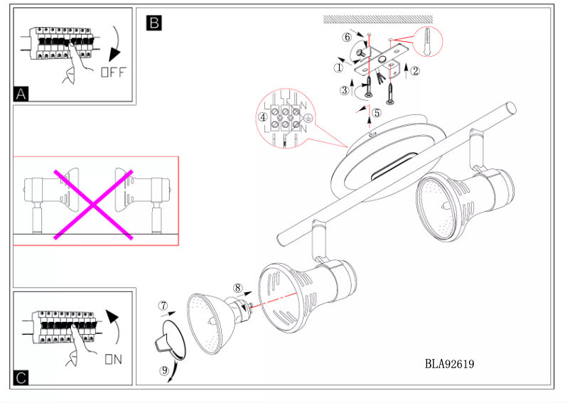 Page 1 de la notice Manuel utilisateur Eglo Ripari