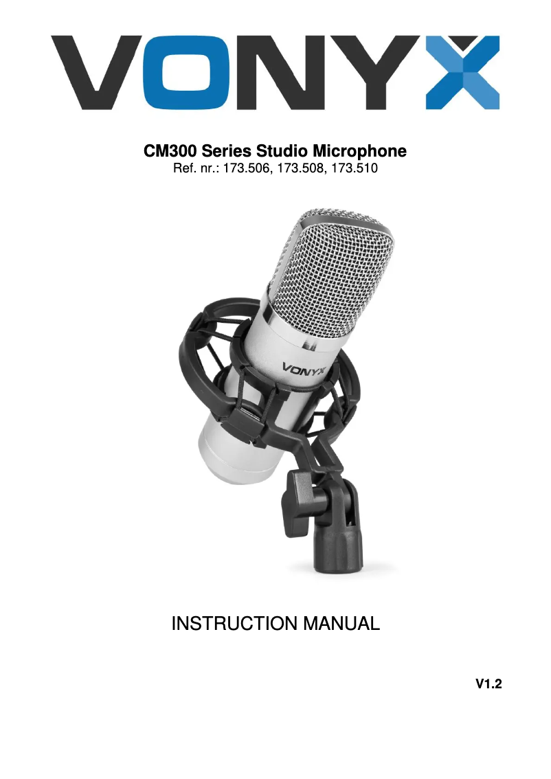Page 1 de la notice Manuel utilisateur Vonyx CM300B