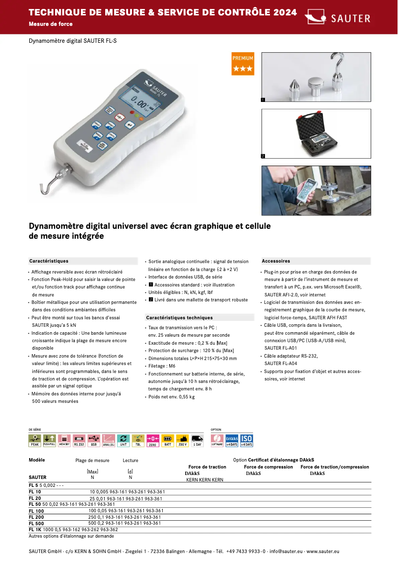 Page 1 de la notice Brochure Kern FL 1K