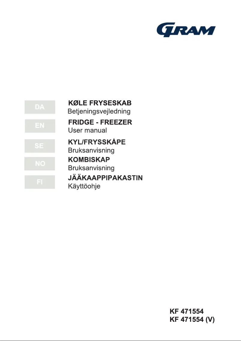 Página 1 del manual Manual de usuario Gram KF 471554