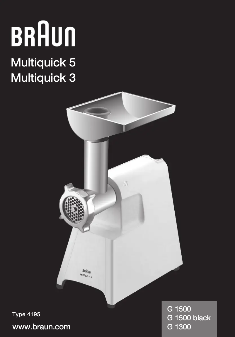 Page 1 de la notice Manuel utilisateur Braun Multiquick 3 G1300