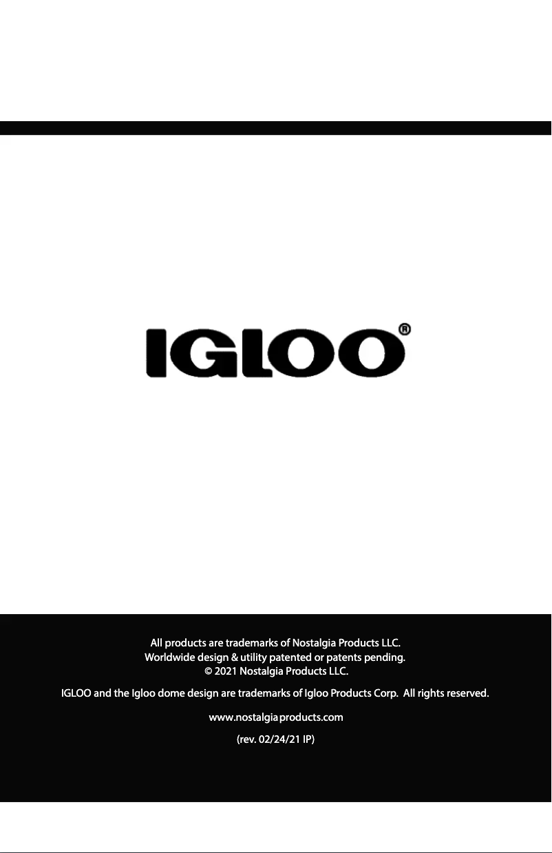 Page 1 de la notice Manuel utilisateur Igloo ICEB33AQ