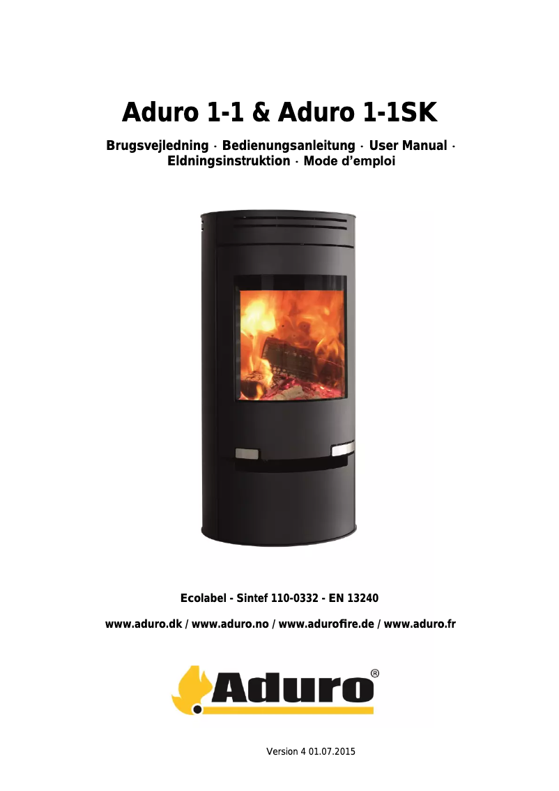 Page 1 de la notice Manuel utilisateur Aduro 1-1