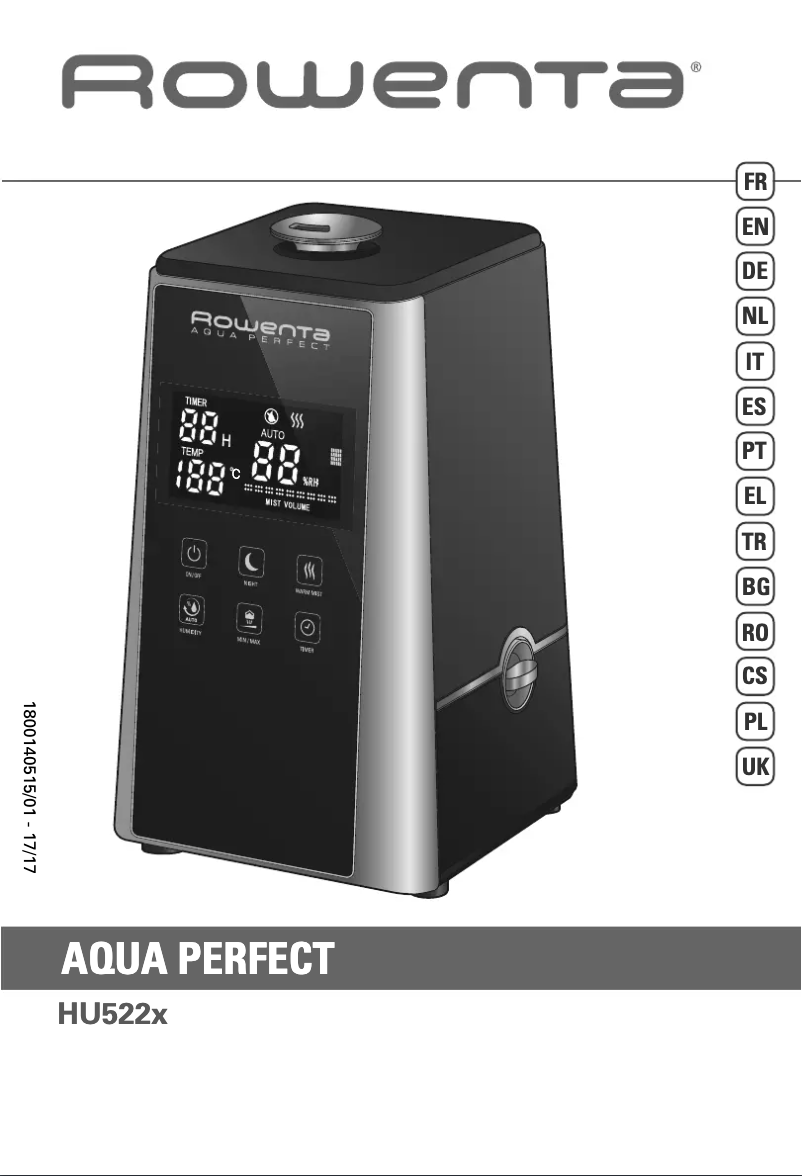Página 1 del manual Manual de usuario Rowenta Aqua Perfect HU5220