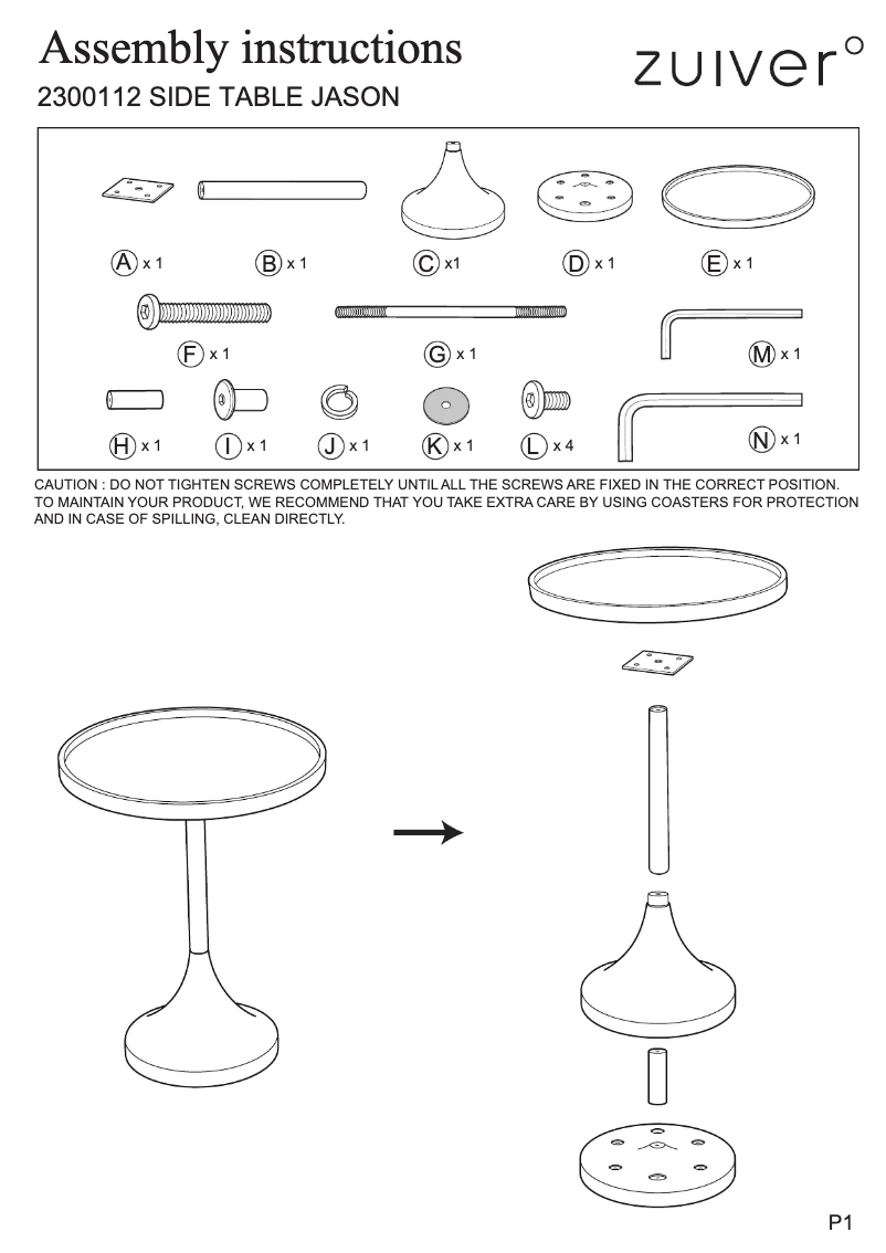 Página 1 del manual Manual de usuario Zuiver Jason