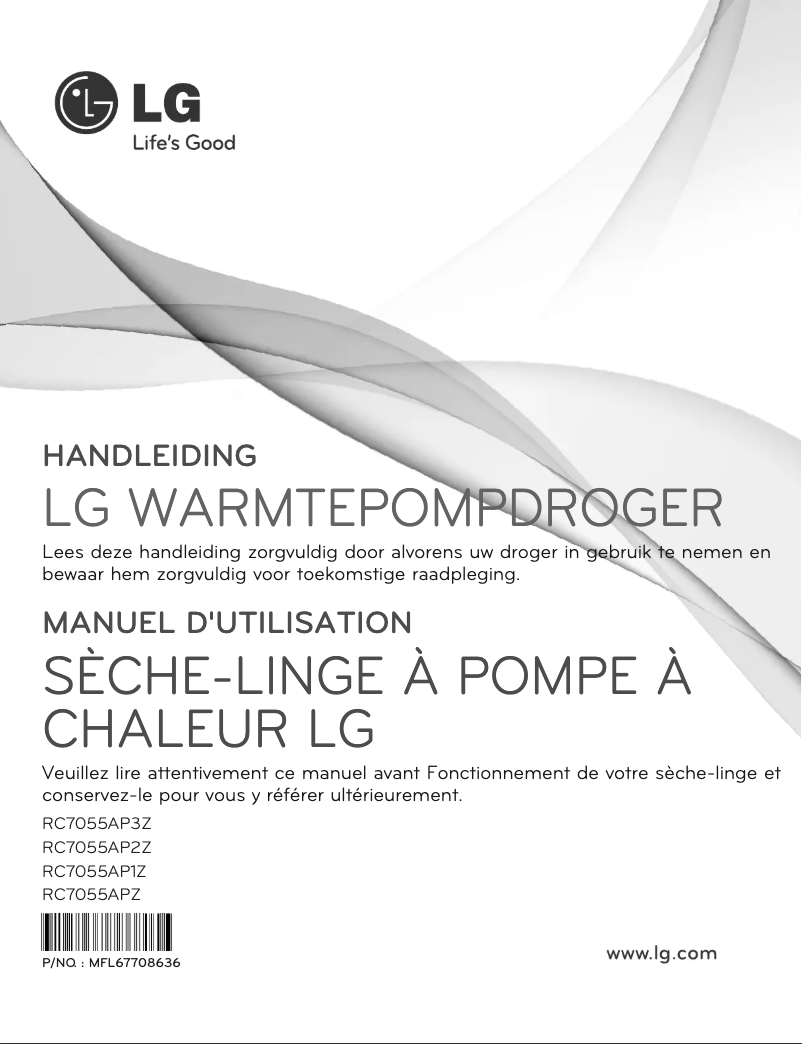 Page 1 de la notice Manuel utilisateur LG RC7055AP1Z