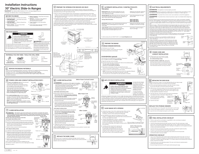 Page n°1 - Guide d'installation GE JSP46SPSS