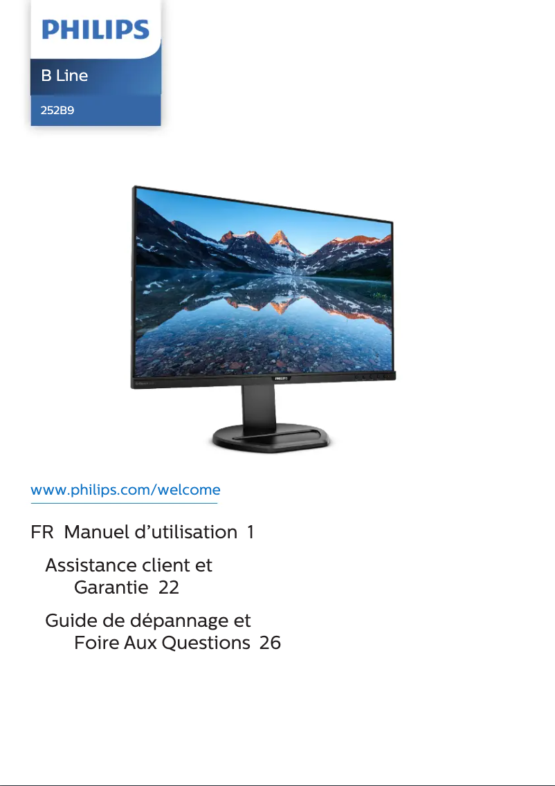 Page n°1 - Manuel utilisateur Philips B line 252B9