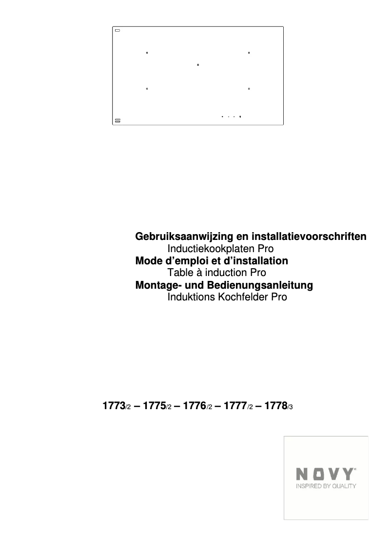 Page 1 de la notice Manuel utilisateur Novy Pro 1778