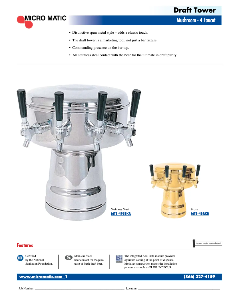 Page 1 de la notice Manuel utilisateur Micro Matic MTB-4KR