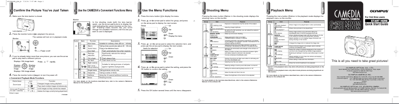 Página 1 del manual Guía de inicio rápido Olympus Camedia D-560 Zoom