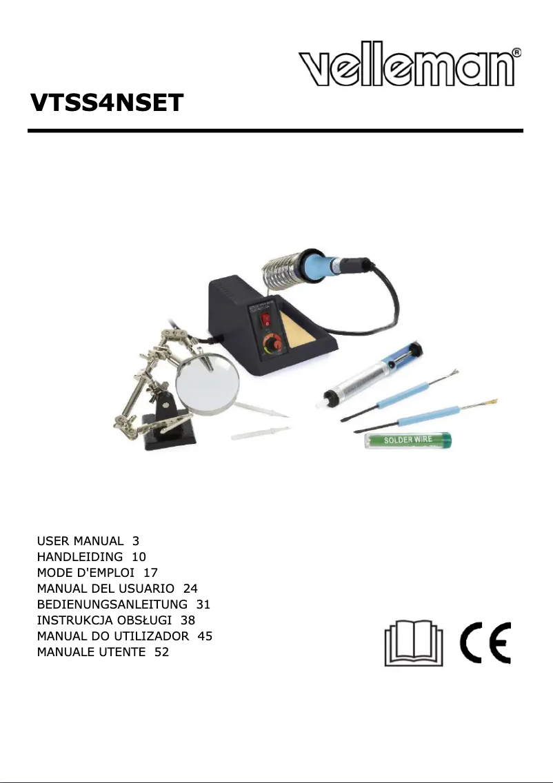 Page 1 de la notice Manuel utilisateur Velleman VTSS4NSET