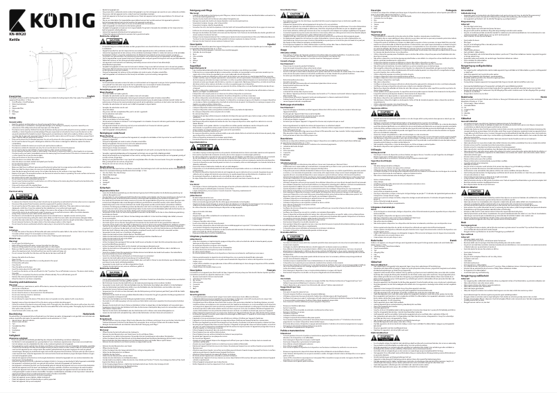 Page 1 de la notice Manuel utilisateur Konig KN-WK20