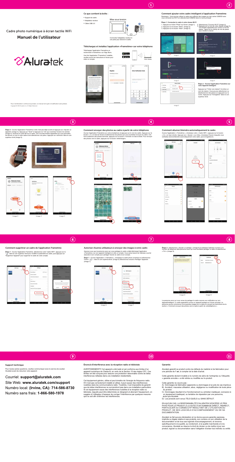 Page 1 de la notice Manuel utilisateur Aluratek AWS217F