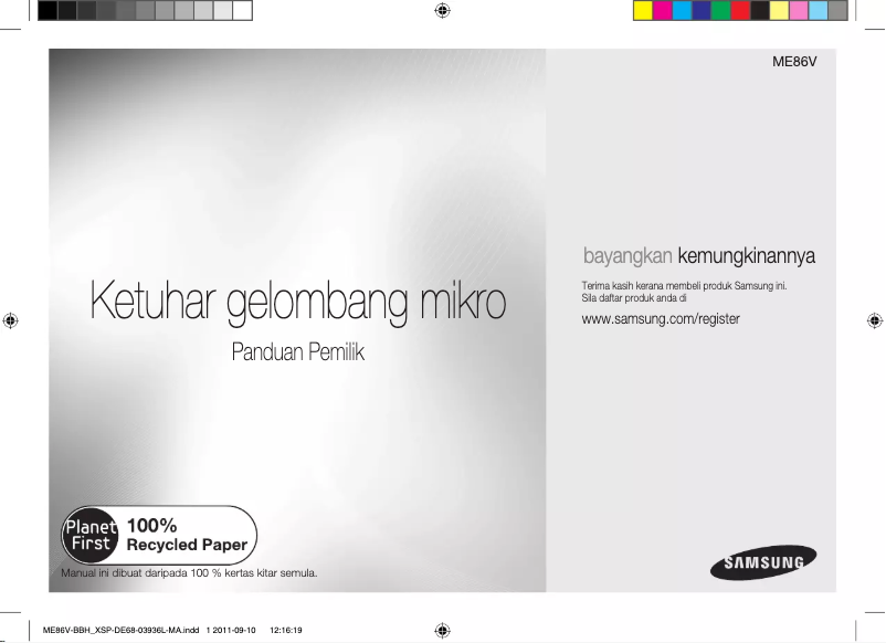 Page 1 de la notice Manuel utilisateur Samsung ME86V-BBH